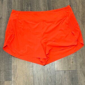 Athleta Allyson Felix Collab Ltd Ed Run with it Shorts,3.5in, Neon Orange, sz 3X